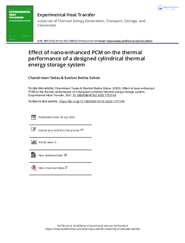 (PDF) Effect of nano-enhanced PCM on the thermal performance of a ...