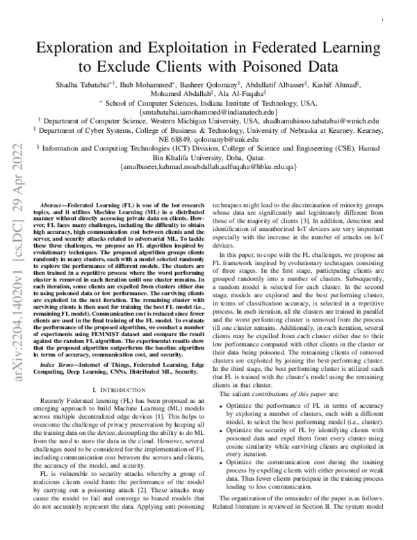 (PDF) Exploration and Exploitation in Federated Learning to Exclude ...
