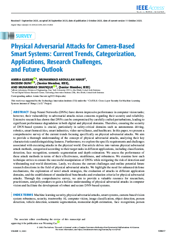 (PDF) Physical Adversarial Attacks for Camera-Based Smart Systems ...