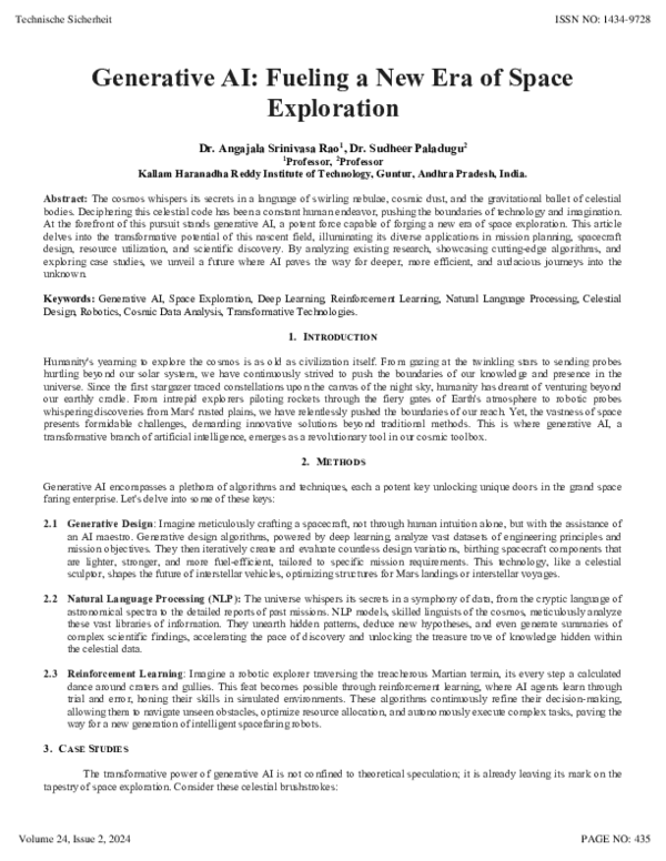 (PDF) Generative AI: Fueling a New Era of Space Exploration