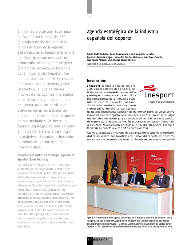 (PDF) Agenda estratégica de la industria española del deporte