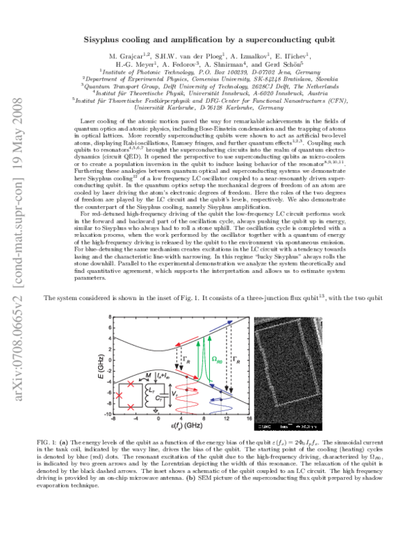 (PDF) Sisyphus damping and amplification by a superconducting qubit