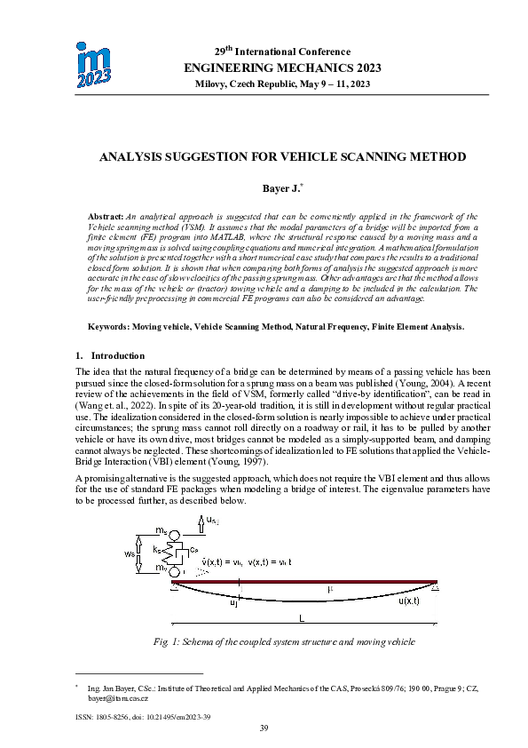 (PDF) Analysis suggestion for vehicle scanning method