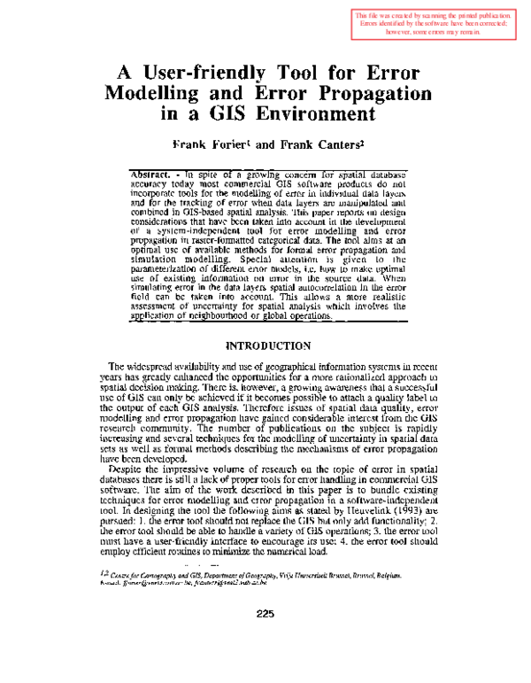 (PDF) A user-friendly tool for error modelling and error propagation in ...