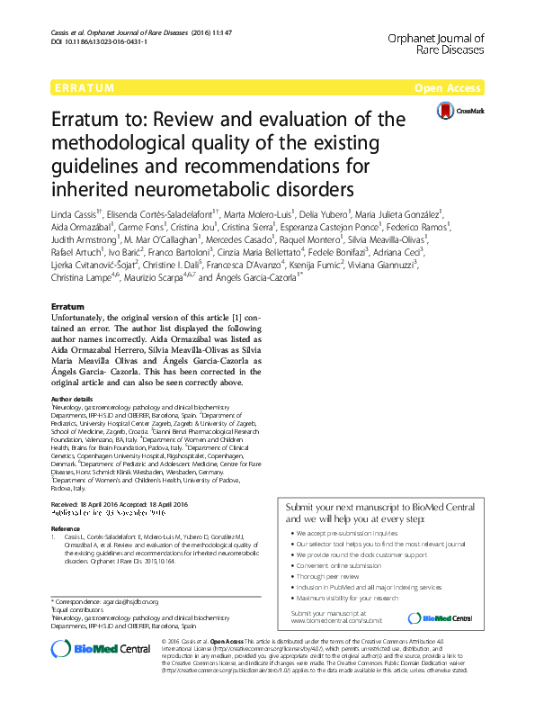 (PDF) Erratum to: Review and evaluation of the methodological quality ...