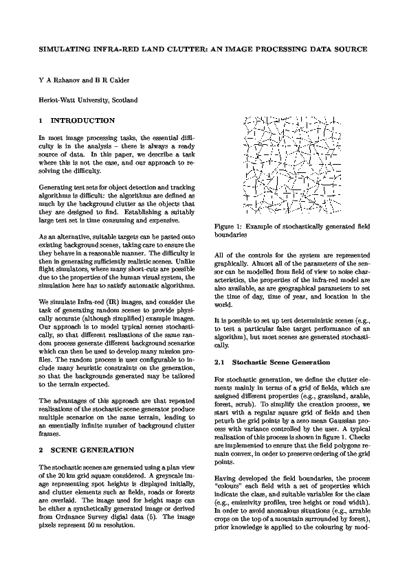 (PDF) Simulating infra-red land clutter: an image processing data source