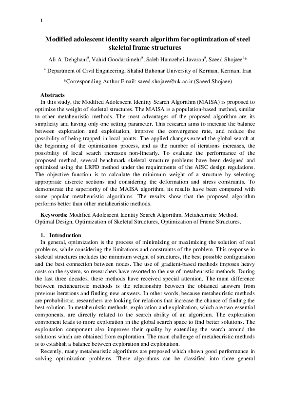 (PDF) Modified adolescent identity search algorithm for optimization of ...