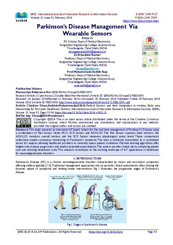 (PDF) Parkinson’s Disease Management Via Wearable Sensors