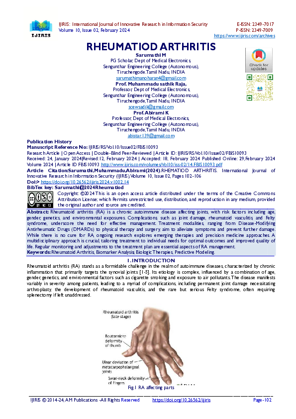(PDF) RHEUMATIOD ARTHRITIS
