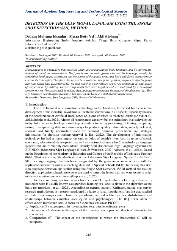 (PDF) Sign Language Detection System Using Adaptive Neuro Fuzzy ...