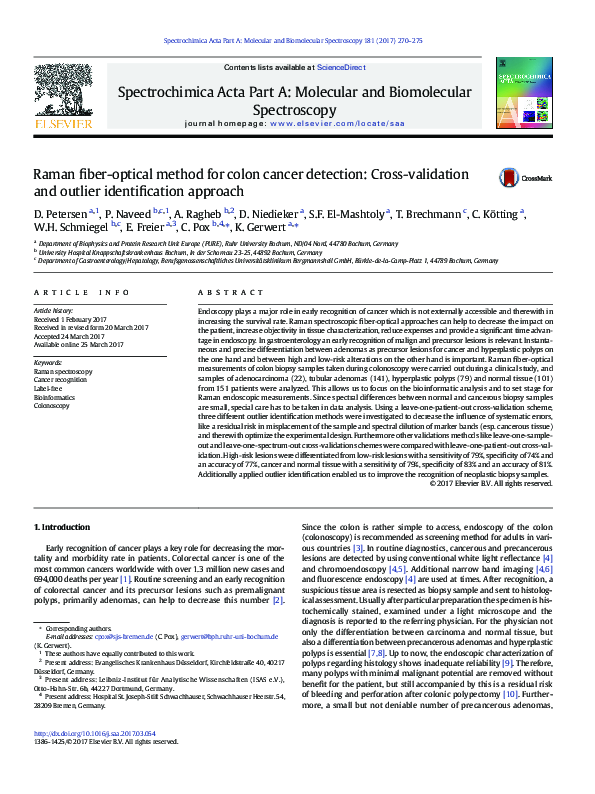 (PDF) Raman fiber-optical method for colon cancer detection: Cross ...