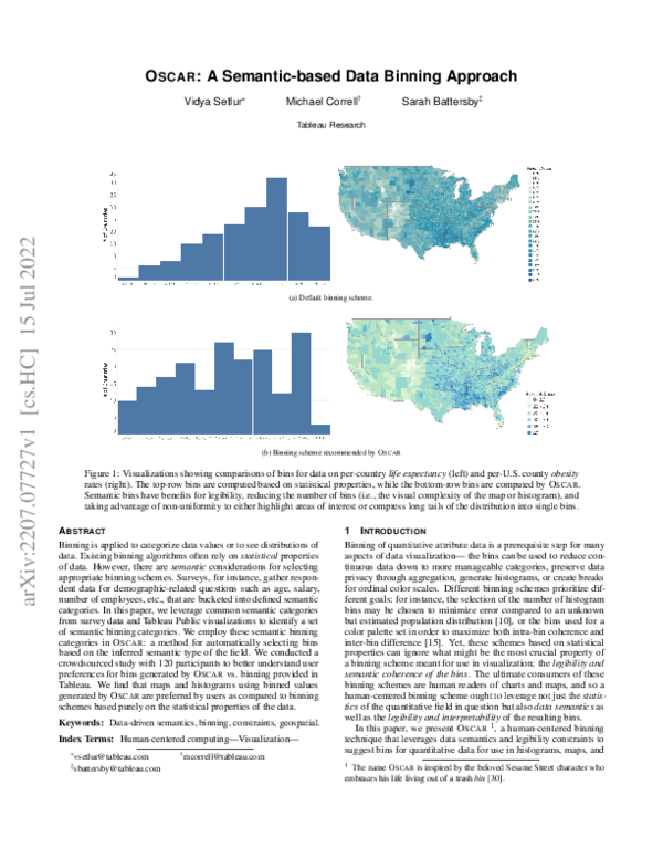 (PDF) Oscar: A Semantic-based Data Binning Approach
