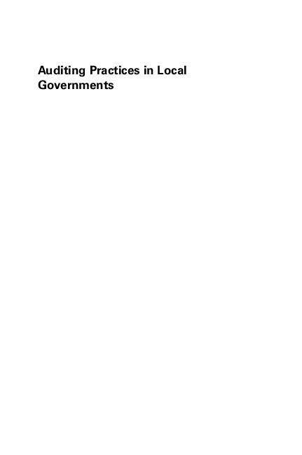 (PDF) The Why, Who and What of Public Sector Auditing