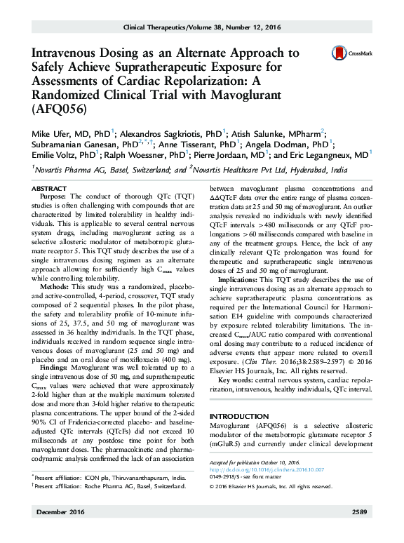 (PDF) Intravenous Dosing as an Alternate Approach to Safely Achieve ...