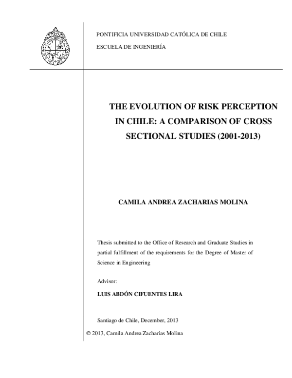 (PDF) The evolution of risk perception in Chile : a comparison of cross ...