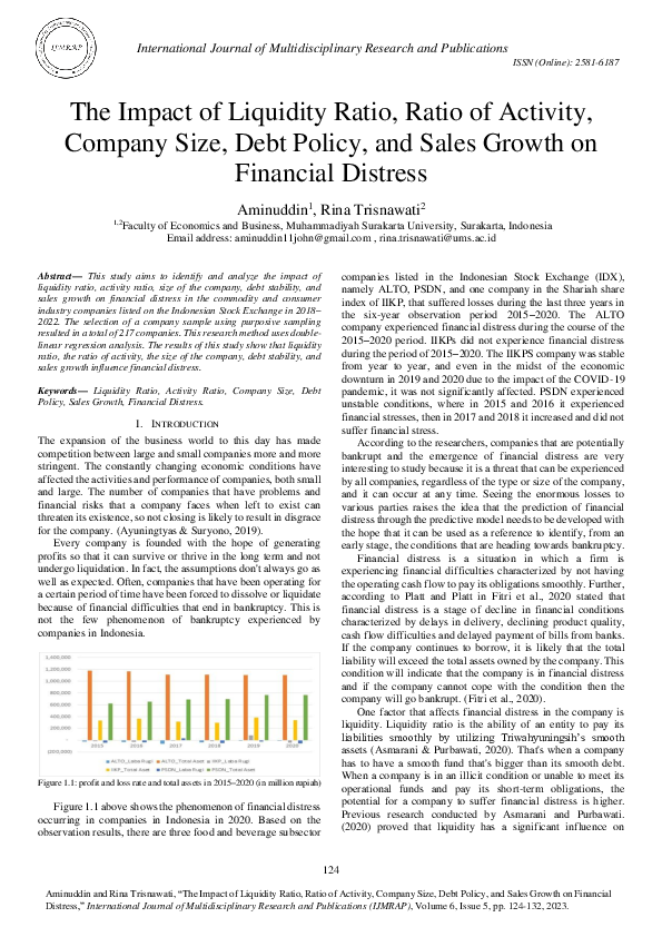 (PDF) The Impact of Liquidity Ratio, Ratio of Activity, Company Size ...