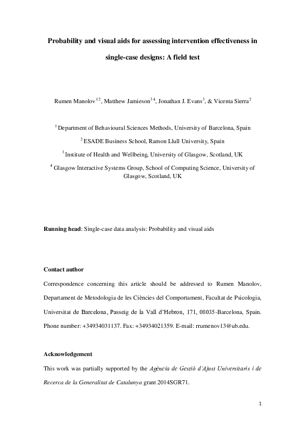 (PDF) Probability and Visual Aids for Assessing Intervention ...