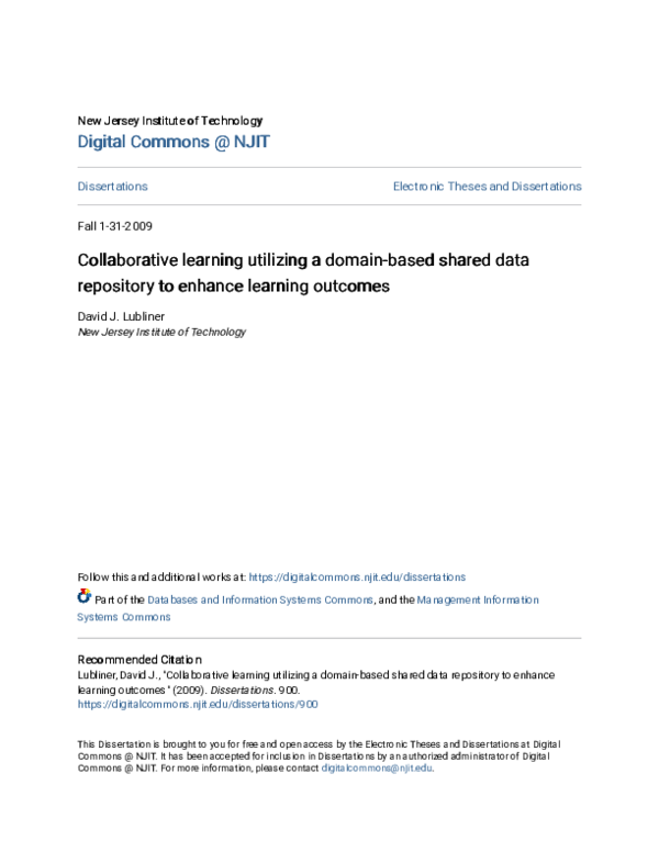 (PDF) Collaborative learning utilizing a domain-based shared data ...