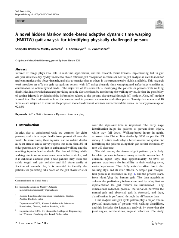 (PDF) A novel hidden Markov model-based adaptive dynamic time warping ...