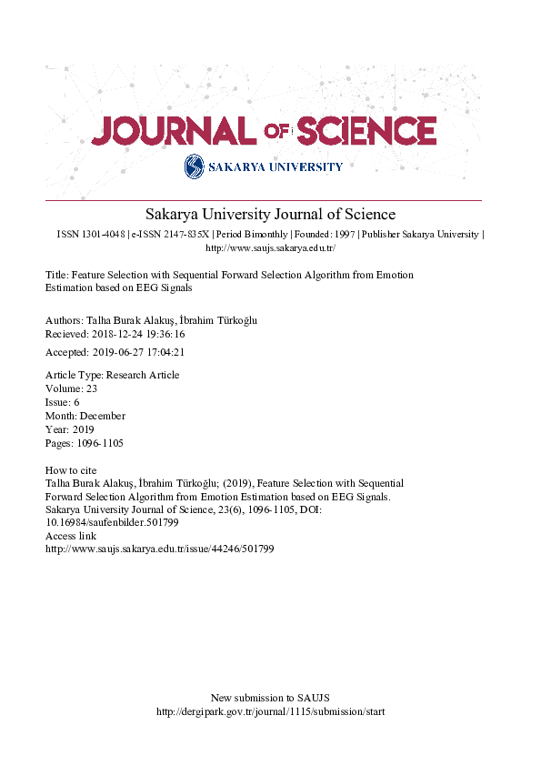 (PDF) Feature Selection with Sequential Forward Selection Algorithm ...