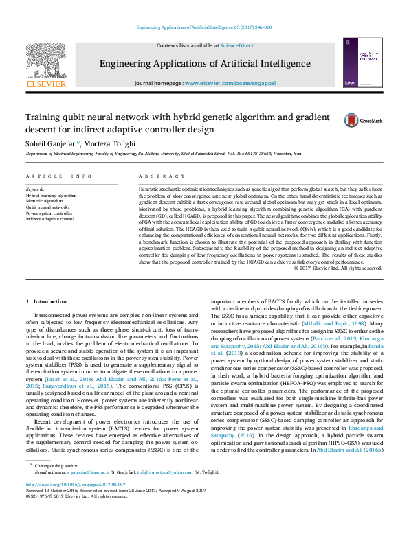 (PDF) Training qubit neural network with hybrid genetic algorithm and ...