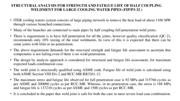 (PDF) Structural Analysis for Strength and Fatigue Life of Half ...