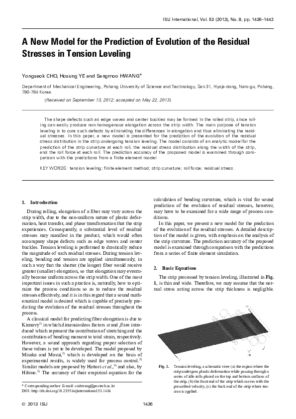 (PDF) A New Model for the Prediction of Evolution of the Residual ...