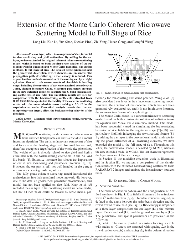 (PDF) Extension of the Monte Carlo Coherent Microwave Scattering Model ...