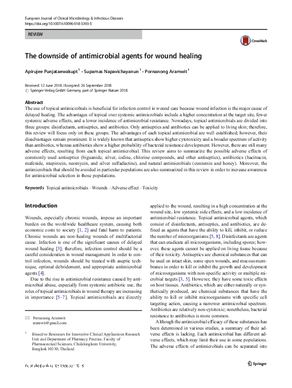 (PDF) The downside of antimicrobial agents for wound healing