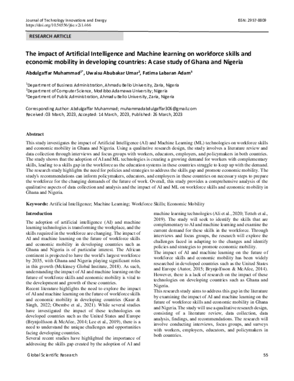 (PDF) The impact of Artificial Intelligence and Machine learning on ...