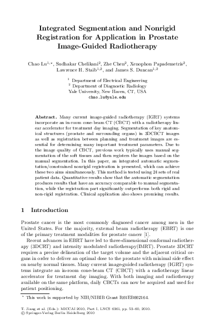 (PDF) Integrated Segmentation and Nonrigid Registration for Application ...