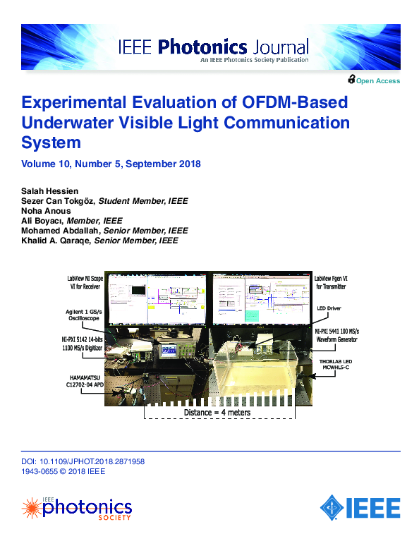 (PDF) Experimental Evaluation of OFDM-Based Underwater Visible Light ...
