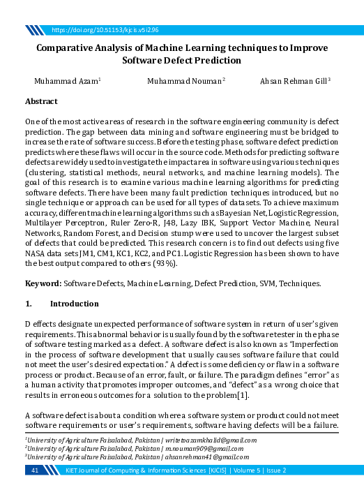 (PDF) Comparative Analysis of Machine Learning Technique to Improve ...