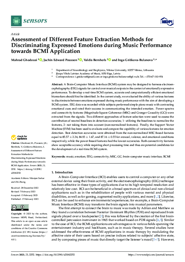(PDF) Assessment of Different Feature Extraction Methods for ...