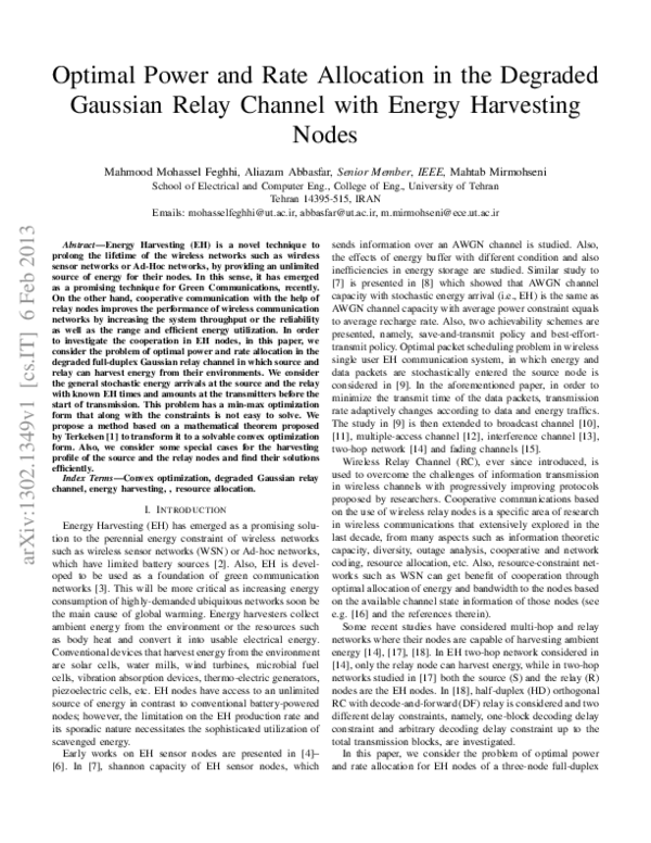 (PDF) Optimal power and rate allocation in the degraded Gaussian relay ...