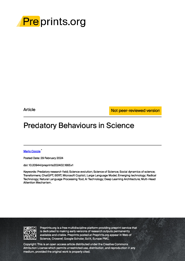 (PDF) Predatory Behaviours in research fields