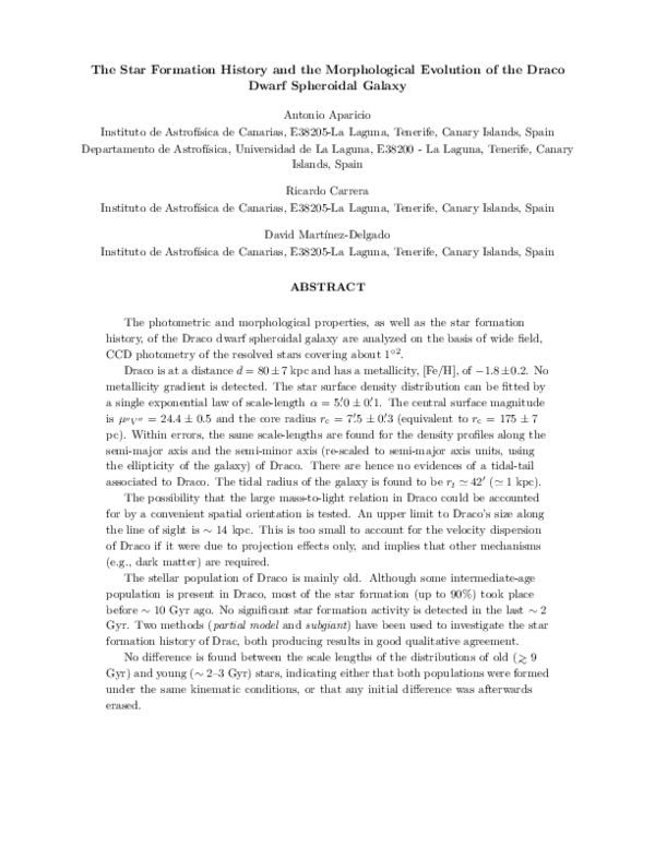 (PDF) The Star Formation History and Morphological Evolution of the ...