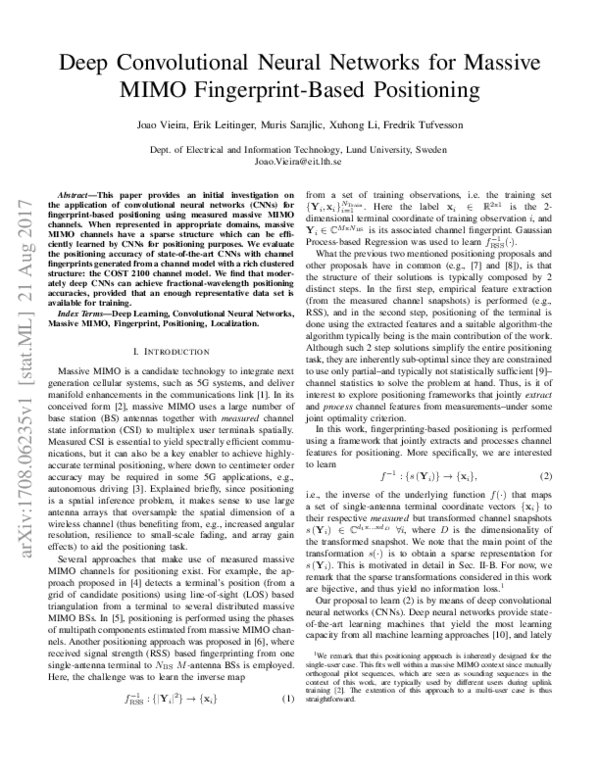 (PDF) Deep convolutional neural networks for massive MIMO fingerprint ...