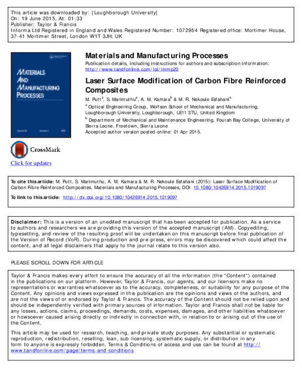 (PDF) Laser Surface Modification of Carbon Fiber Reinforced Composites