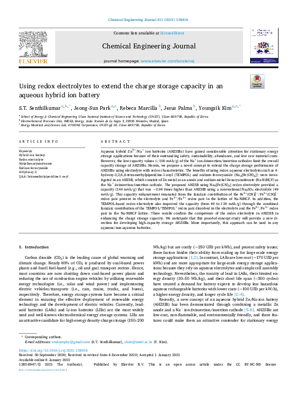 (PDF) Using redox electrolytes to extend the charge storage capacity in ...