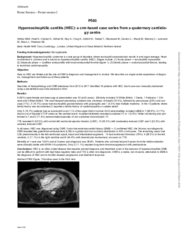 (PDF) P593Hypereosinophilic carditis (HEC): a cmr-based case series ...