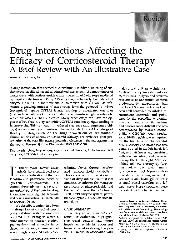 (PDF) Drug Interactions Affecting the Efficacy of Corticosteroid ...