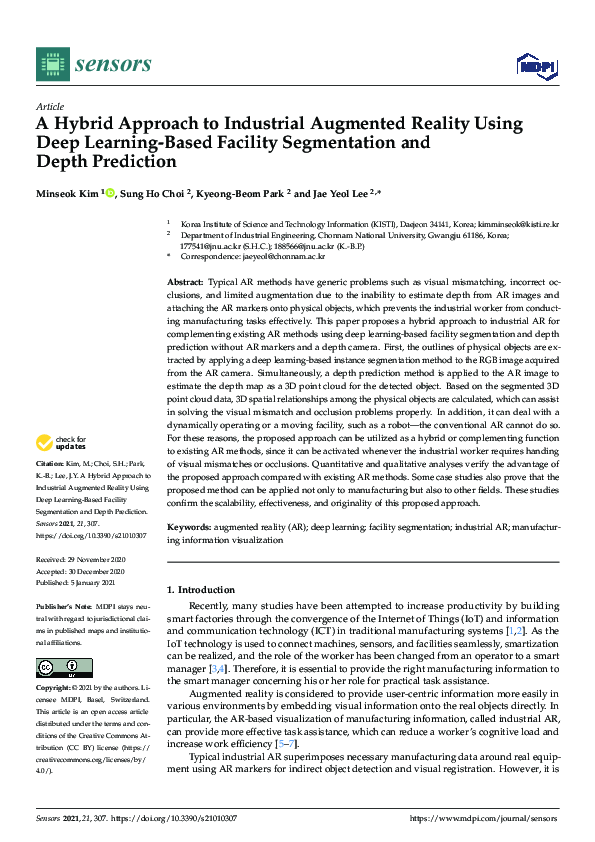 (PDF) A Hybrid Approach to Industrial Augmented Reality Using Deep ...