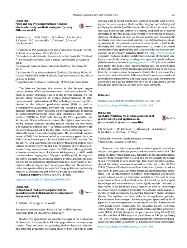 (PDF) A reliable workflow for in silico assessment of genetic toxicity ...
