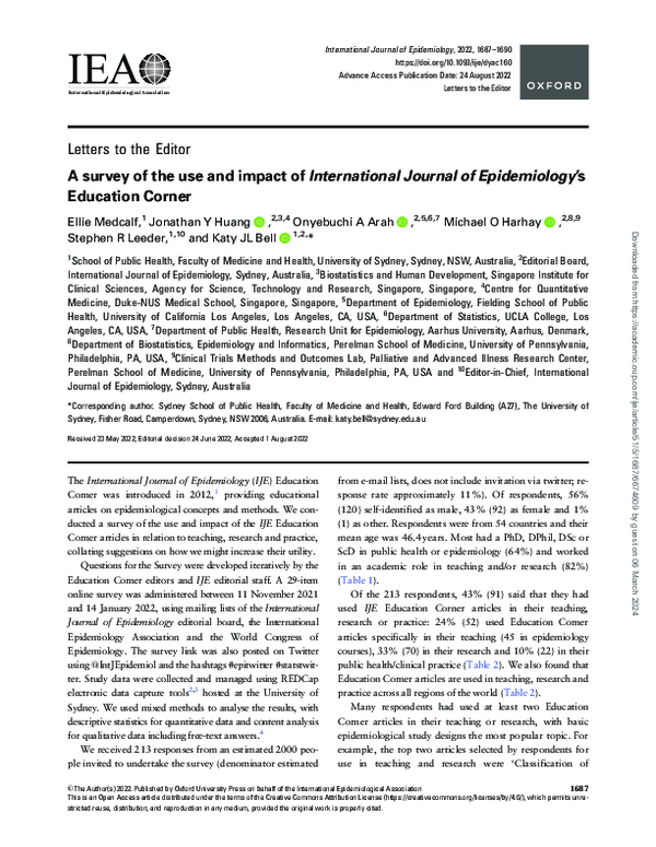 Pdf A Survey Of The Use And Impact Of International Journal Of