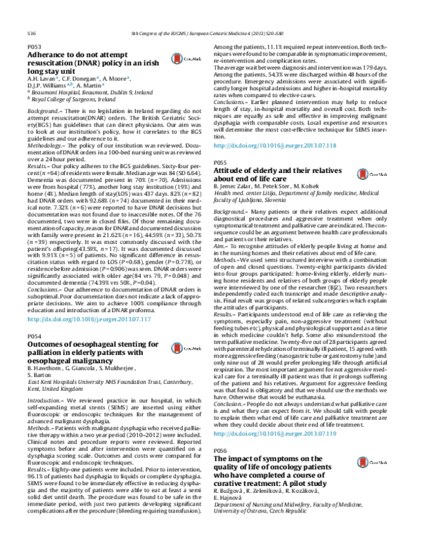 (PDF) Adherance to do not attempt resuscitation (DNAR) policy in an ...