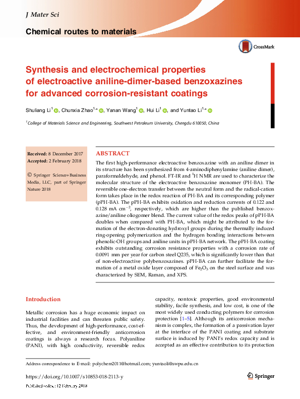(PDF) Synthesis and Electrochemical Properties of Electrospun Cerium ...