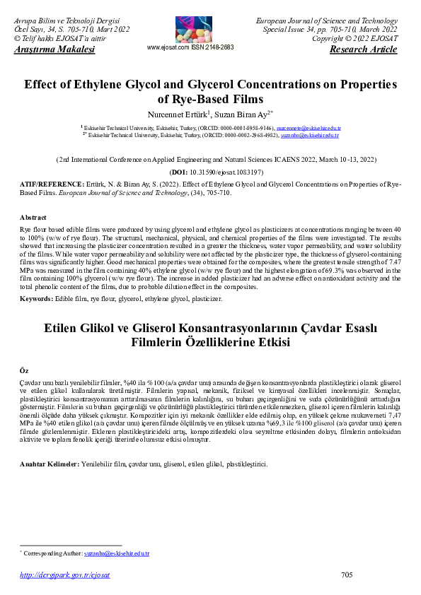 (PDF) Effect of Ethylene Glycol and Glycerol Concentrations on ...