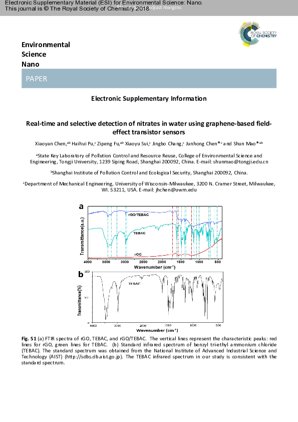 (PDF) Real-time and selective detection of nitrates in water using ...