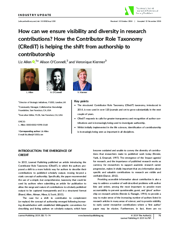 (PDF) How can we ensure visibility and diversity in research ...